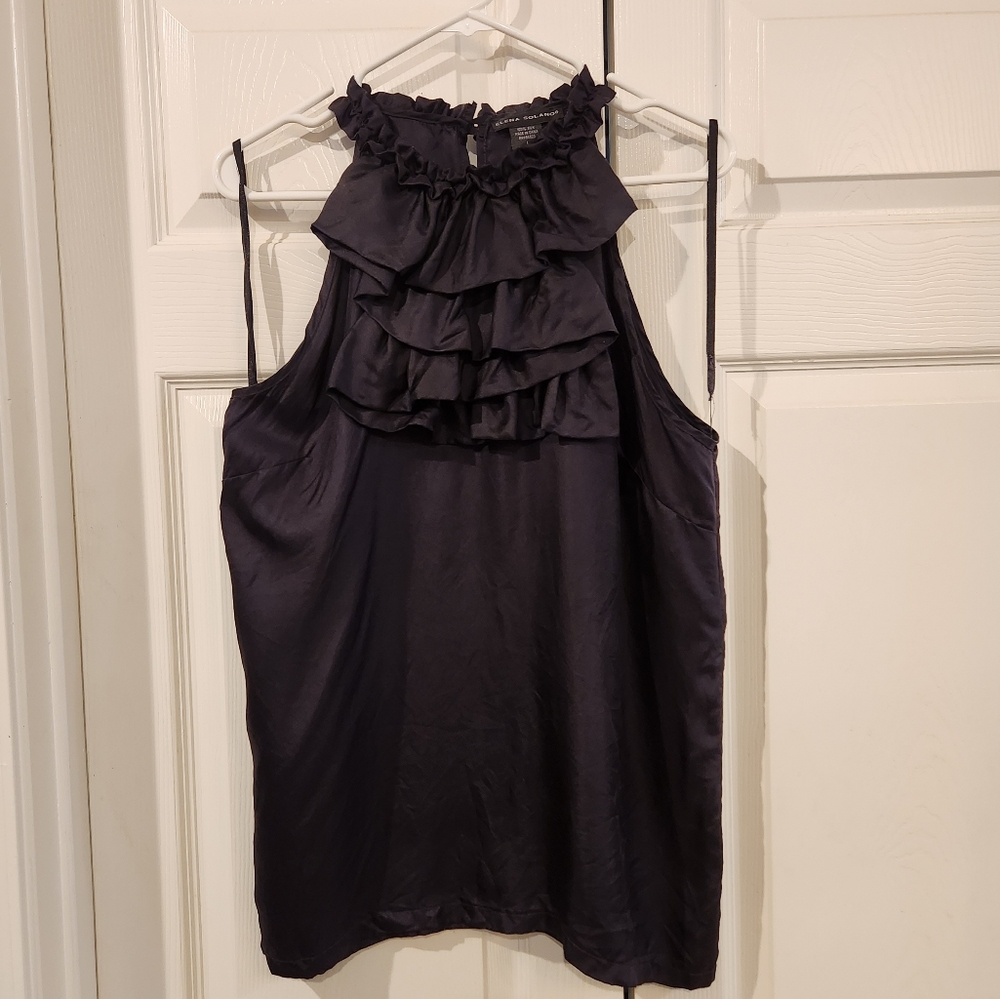 Black silk shirt